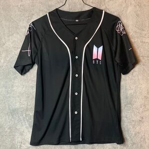 BTS Jersey Style Button Up Shirt
